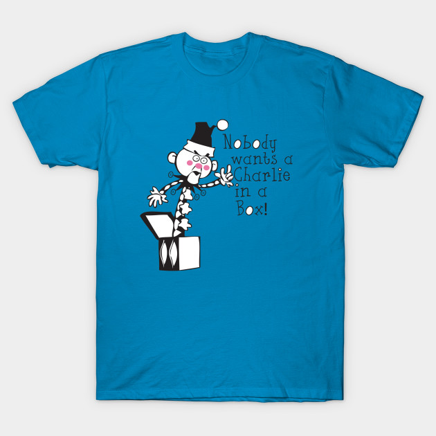 Charlie in a box cartoon t shirt teepublic